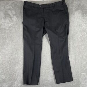 Meyer‎ Melbourne Dress Pants Mens 44x30 Black Wool Blend Stretch Slim Fit